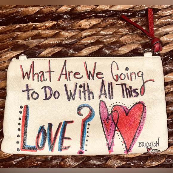 Brighton Handbags - Brighton Gotta Have Heart Pouch Brighton clutch White Multi Brighton bag Handbag